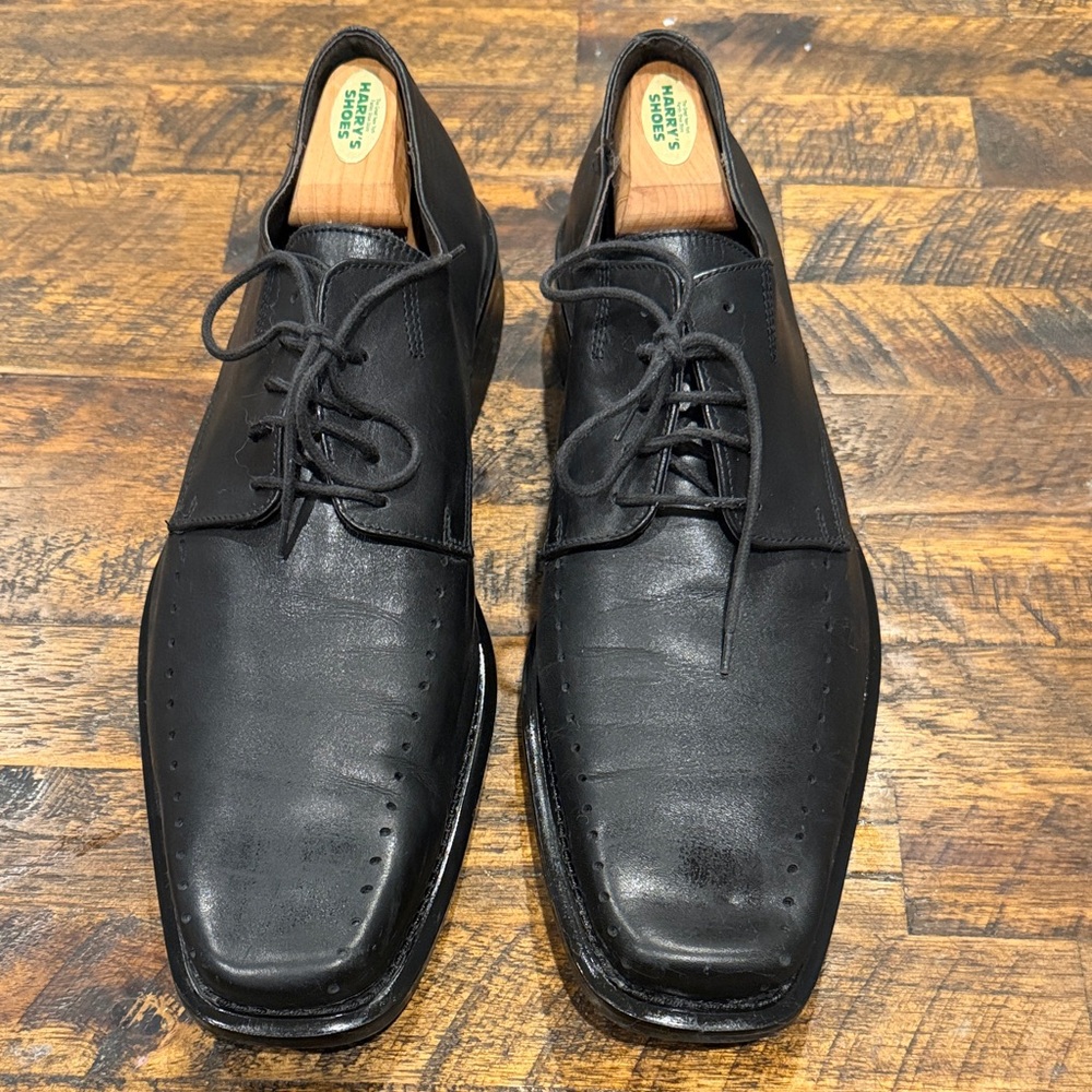 Kenneth Cole Black Leather Derbys